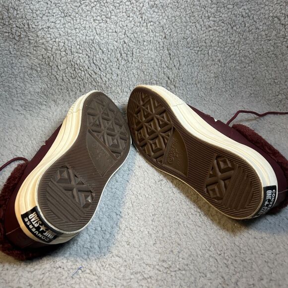 CONVERSE Unisex 1 Star Oxford Leather Fur Lined Sneakers, US W 7.5 M 5.5 - Picture 8 of 11